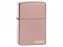 Zippo 26908 High Polish Rose Gold Zippo Logo