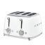 SMEG 50's Retro Style Toaster 4x4, weiß, TSF03WHEU