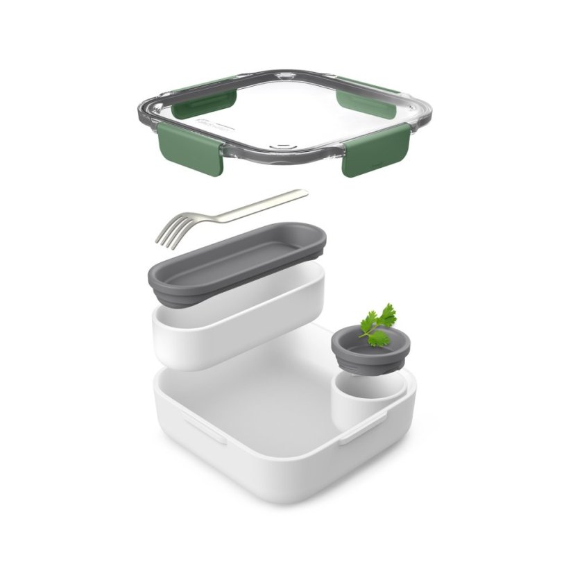 Black+Blum Original Jausenbox mit Gabel 1 l, oliv, BAO-BA010
