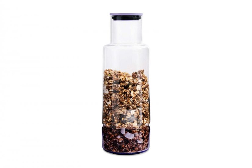CrushGrind Billund glass carafe with cap 1 l, lavender, 085210-0049