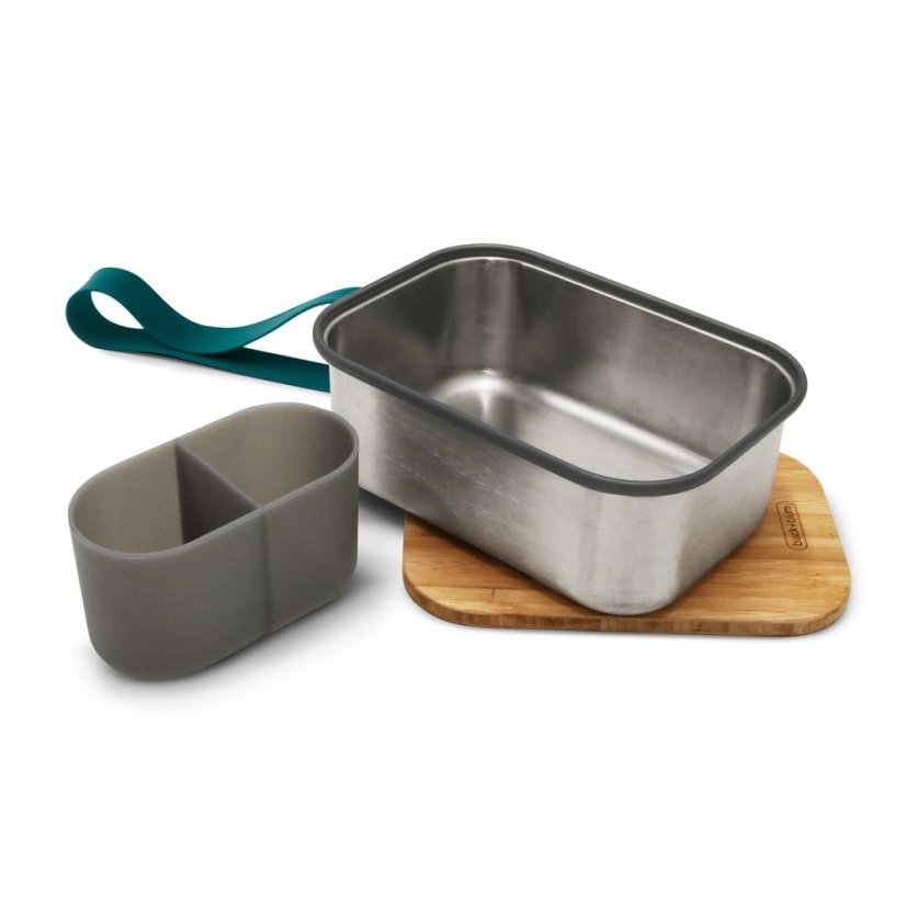 Black+Blum snack box with bamboo lid 1,25 l, ocean, BAM-SB-L005