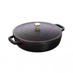 Chistera casserole, sauté pan with self-sealing lid 28 cm/3,7l, black