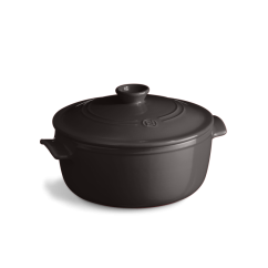 Emile Henry round pot with lid, 26 cm / 4 l, pepper