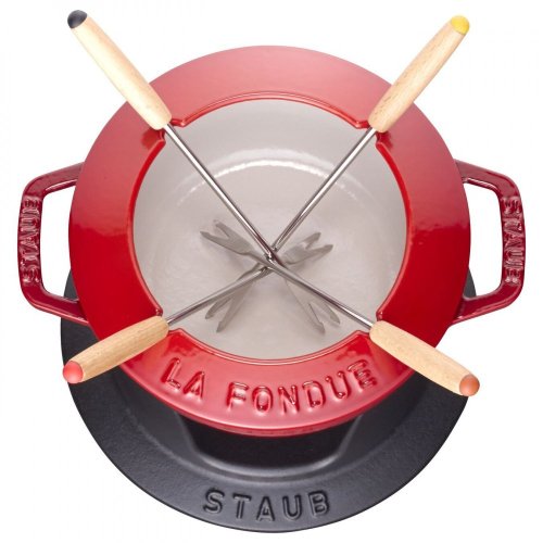 Staub Fondue-Set 16 cm/1,1l Kirsche, 14001606