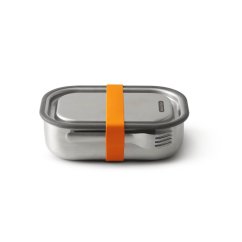 Black+Blum Edelstahl Snackbox mit Gabel 1 l, orange, BAM-SS-L003