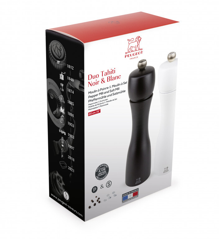 Peugeot Tahiti pepper and salt grinder set 20 cm, black and white, 2/24277