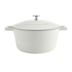 MasterClass Topf mit Antihaftbeschichtung und Deckel 22 cm/4 l, cremefarben, MCMCRD24CRE