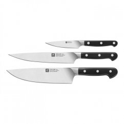 Zwilling Pro Messerset 3-teilig, Kochmesser 20 cm, Aufschnittmesser 20 cm, Spießmesser 10 cm, 38430-007