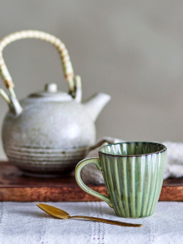 Bloomingville Latina stoneware mug 220 ml, green, 82060586