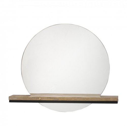 Lias Mirror w/Shelf, Brown, Glass - 82052829