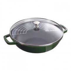 Staub wok with glass lid 30 cm/4,4 l basil, 40511-465