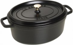 STAUB Oval pot, black, 33cm/6,5 l