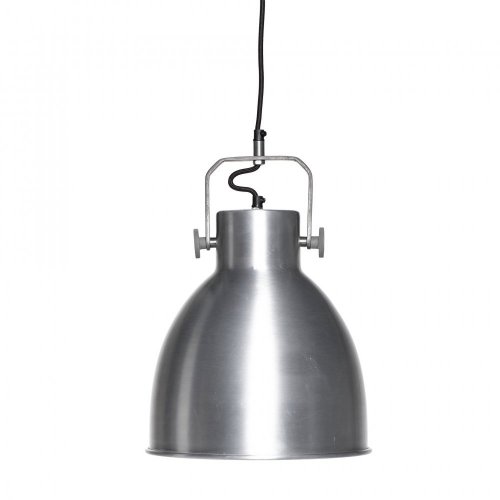 Kovová závěsná lampa, stříbrná, průměr 29 cm - 329002