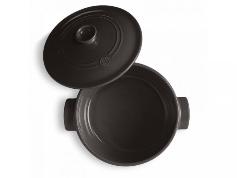 Emile Henry ceramic pot with lid 22 cm/2,5 l, pepper, 794525