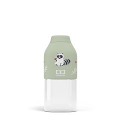 Monbento Positive S detská fľaša na pitie 330 ml, zelený mýval, 32014073