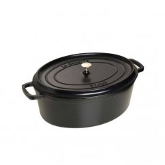 Cast iron pot Cocotte, oval 29 cm/4,2l, black