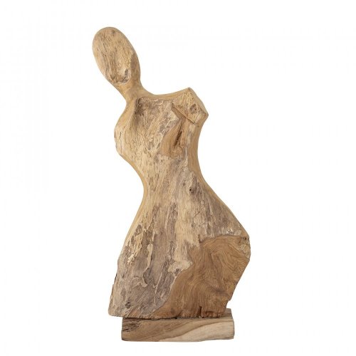 Drevená soška Lenoa, prírodné, teakové drevo - 82051685