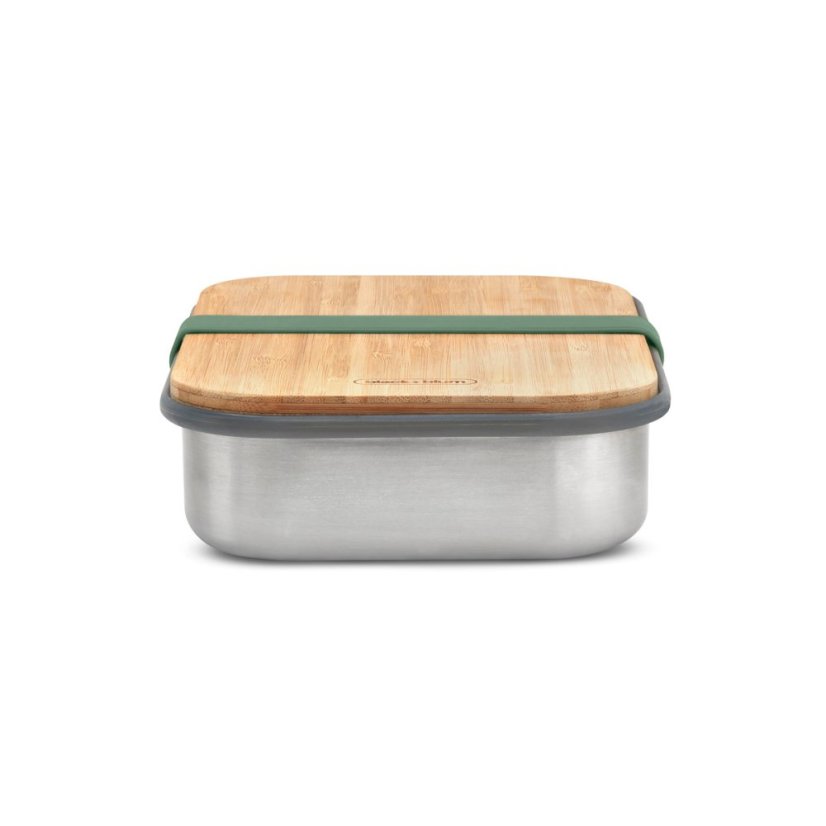 Black+Blum snack box with bamboo lid 0,9 l, olive, BAM-SB010