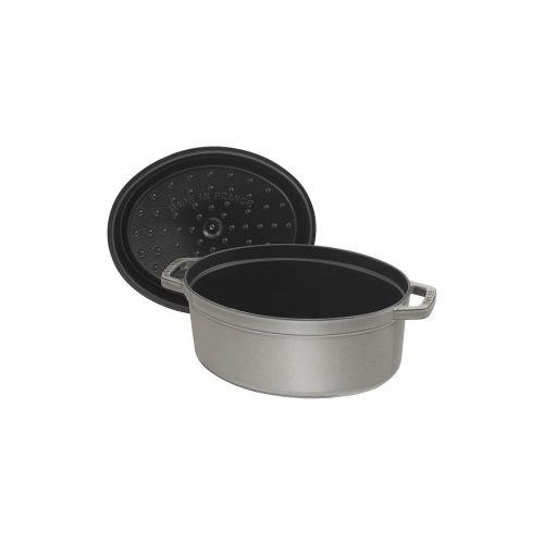 Staub Cocotte pot oval 15 cm/0,6 l grey, 1101518