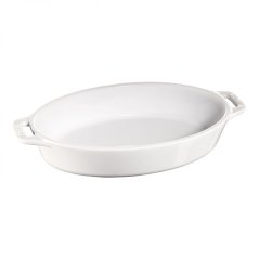 Staub Keramik-Backform oval 23 cm/1,1 l weiß, 40511-158