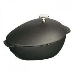 Staub cast iron clam pot with grid 25 cm/2 l black, 1102523