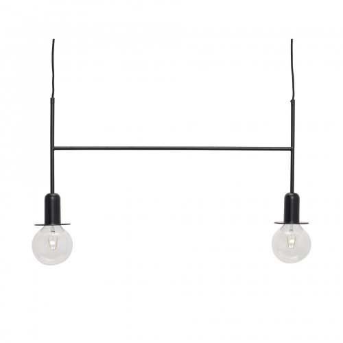 Lamp w/bulb, metal, black - 990816