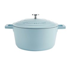MasterClass Topf mit Antihaftbeschichtung und Deckel 22 cm/4 l, himmelblau, MCMCRD24SKY