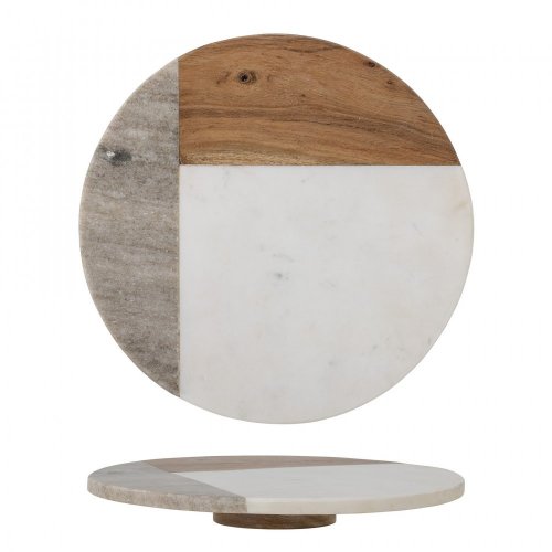 Olly Serving Tray, White, Marble - 82058050