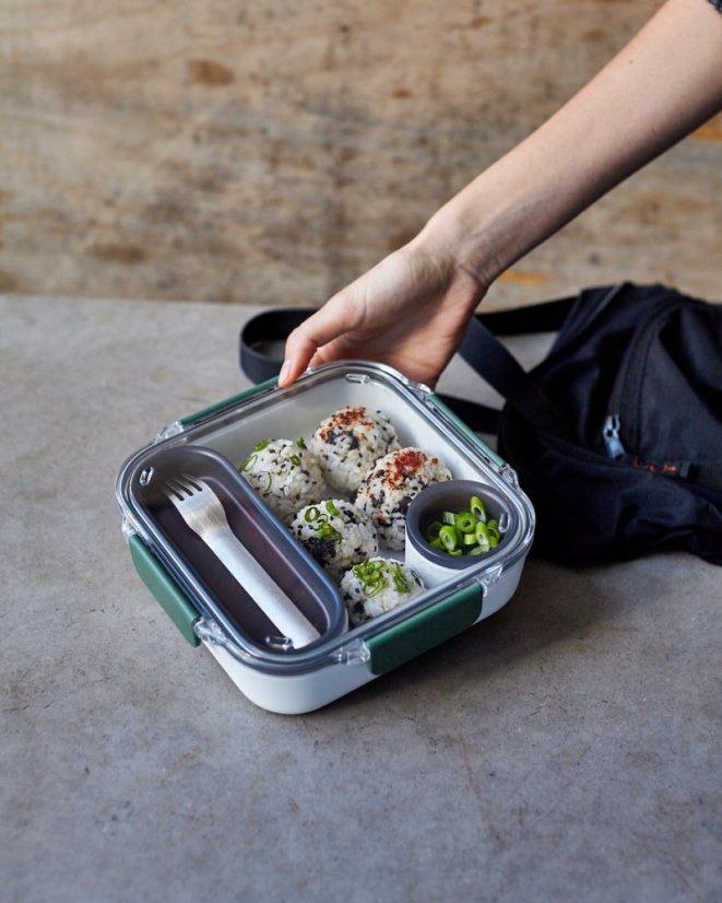 Black+Blum Original Jausenbox mit Gabel 1 l, oliv, BAO-BA010