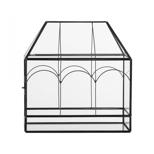 Skleněná vitrína Ianto, černá, sklo - 82053226