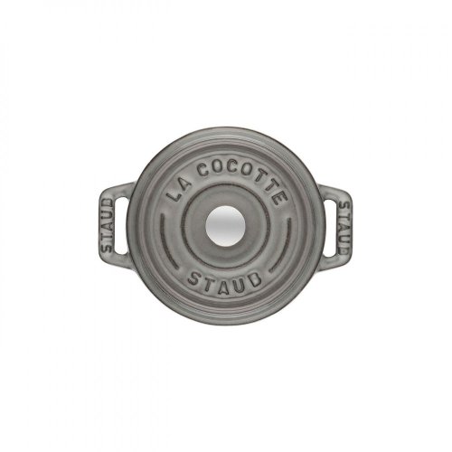 Staub Cocotte Mini Topf rund 10 cm/0,25 l grau, 1101018