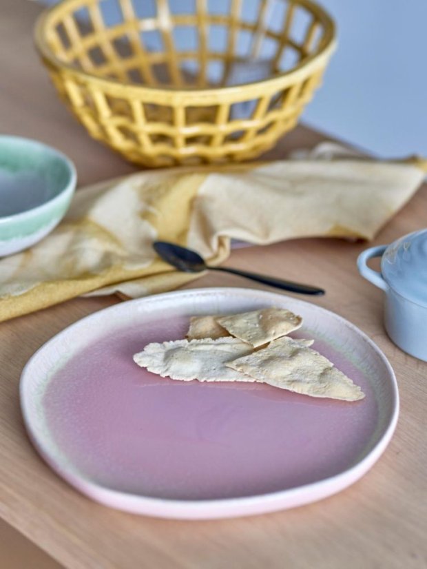 Bloomingville Louisa stoneware plate 27 cm, pink, 82060539