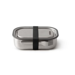 Black+Blum Edelstahl Snackbox mit Gabel 1 l, schwarz, BAM-SS-L018