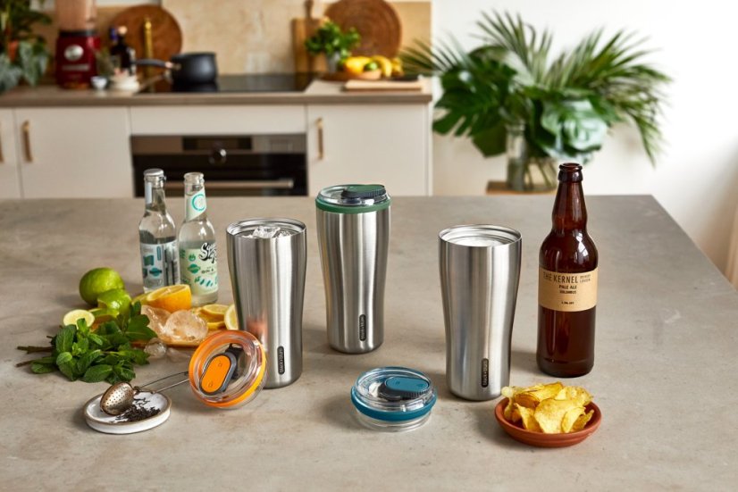 Black+Blum stainless steel travel thermo mug 600 ml, olive, BAM-TT010