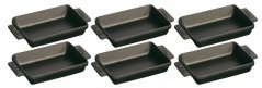 Staub Set of 6 mini cast iron baking pans 15x11 cm, black, 19511525