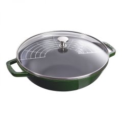 Staub Wok mit Glasdeckel 30 cm/4,4 l Basilikum, 40511-465