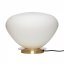 Stolní lampa, sklo/kov, mosaz/bílá - 990910