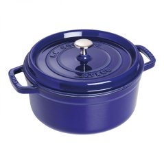 Staub Cocotte hrniec okrúhly 24 cm/3,8 l tmavomodrý, 1102491