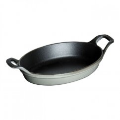 Staub Mini cast iron baking dish oval 15 cm, grey, 40509-545