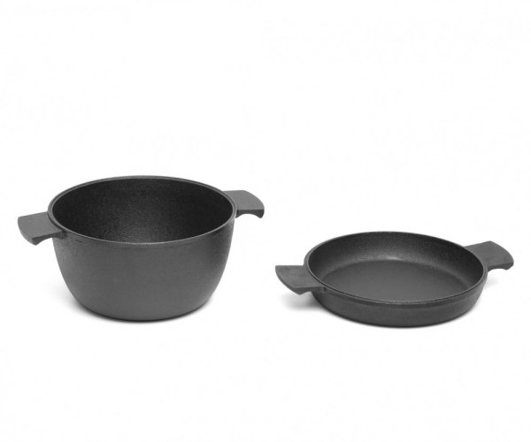 Skeppshult Casserole cast iron pots and pans set, 6 pcs, black, 0610WB