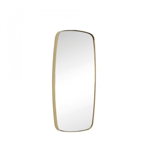 Nástěnné zrcadlo s mosazným rámem, hranaté - 340501