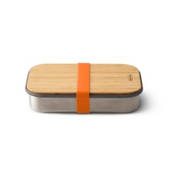 Black+Blum Snackbox mit Bambusdeckel 0,9 l, orange, BAM-SB003