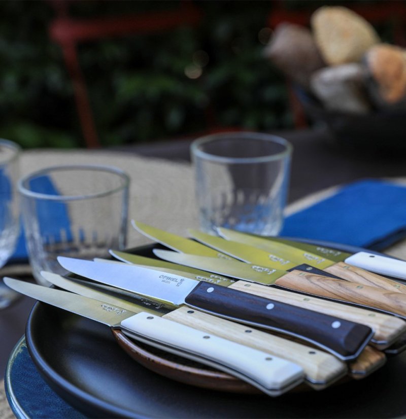 Opinel Facette cutlery knife set, 4 pcs, mix of colours, 002568