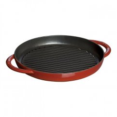 Staub grill pan with two handles 26 cm, cherry