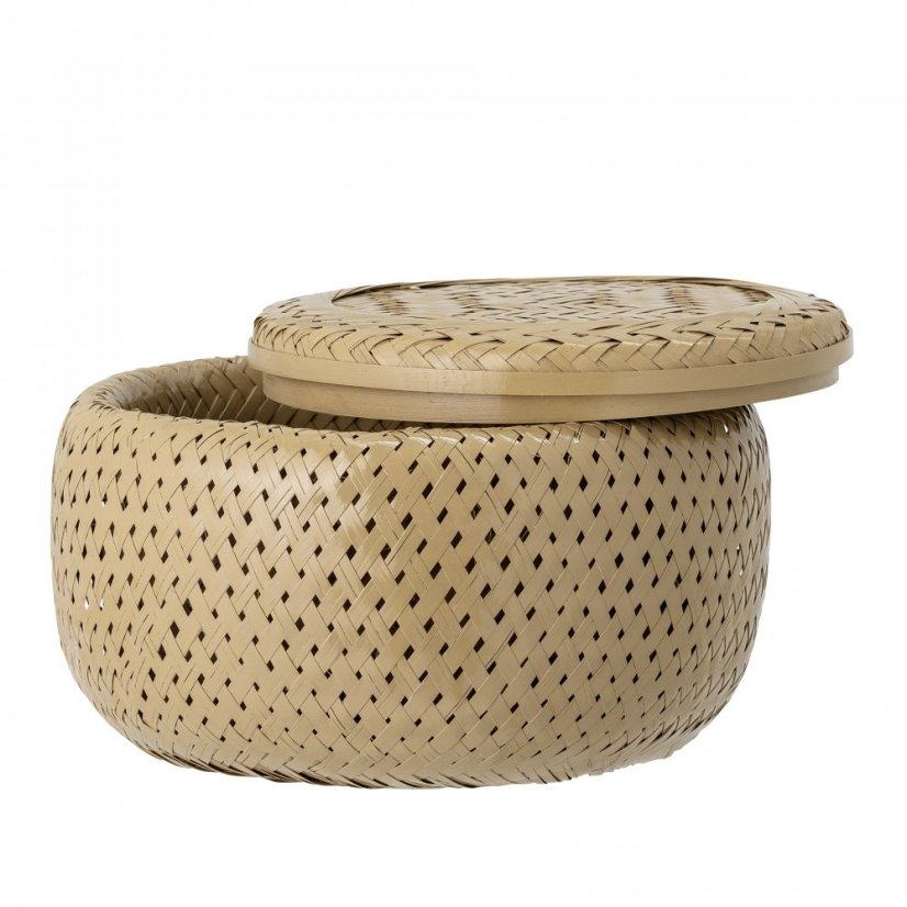 Lindis Basket w/Lid, Brown, Bamboo - 82050286