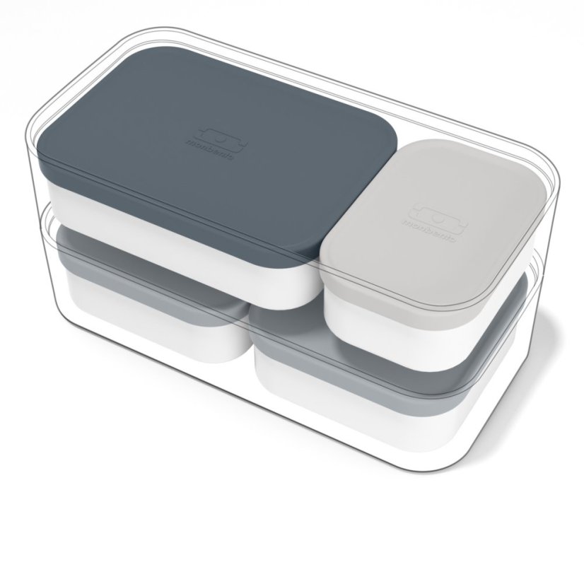 Monbento Extra priehradky na boxy na občerstvenie, sivé, 41190011