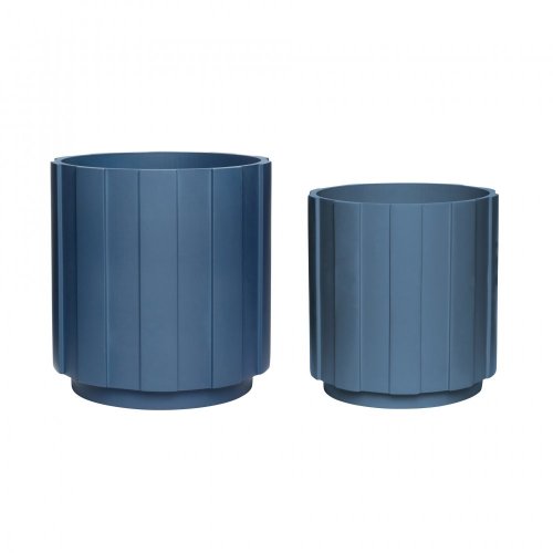 Dahlia Pots Petrol Blue (set of 2) - 990837
