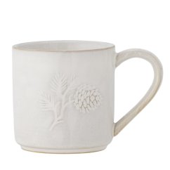 Bloomingville Winter stoneware mug 300 ml, cream, 82061073
