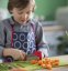 Detský kuchársky nôž Opinel Le Petit Chef s ochranou prstov, červený, 001744