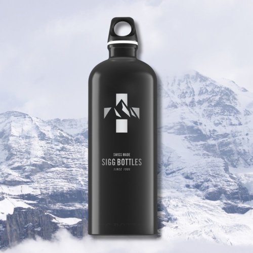 Sigg Swiss Culture Trinkflasche 600 ml, Berg schwarz, 8744.40